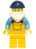LEGO col037 Fisherman (Dark Blue Cap) - Minifig only Entry