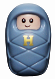 LEGO colhp39 Harry Potter Baby / Infant with Stud Holder on Back with Light Nougat Smiling Face, Small Eyes and Gold 
