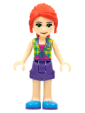 LEGO frnd464 Friends Mia, Lime Plaid Shirt, Dark Purple Shorts