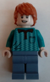 LEGO hp231 Ron Weasley, Dark Turquoise Polo Shirt