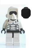 LEGO sw005a Scout Trooper (Black Head, Dark Bluish Gray Torso Pattern)